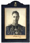 George VI Signed Photo in Royal Cypher Frame -- 1937 as King