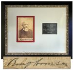 Rare Benjamin Harrison Signed Cabinet Card