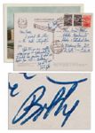 Robert Kennedy Autograph Letter Signed From the Soviet Union -- on a Soviet Union Postcard
