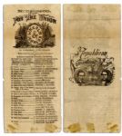 Michigan Ballot From the Lincoln-Johnson 1864 Presidential Election