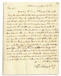 Thomas Nelson Signed Letter on Benedict Arnolds Whereabouts at the Beginning of the Virginia Campaign That Would Lead to Yorktown -- ...Yesterday the enemys fleet passed Burwells Ferry...