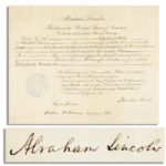 Abraham Lincoln Document Signed as President -- 12 March 1863