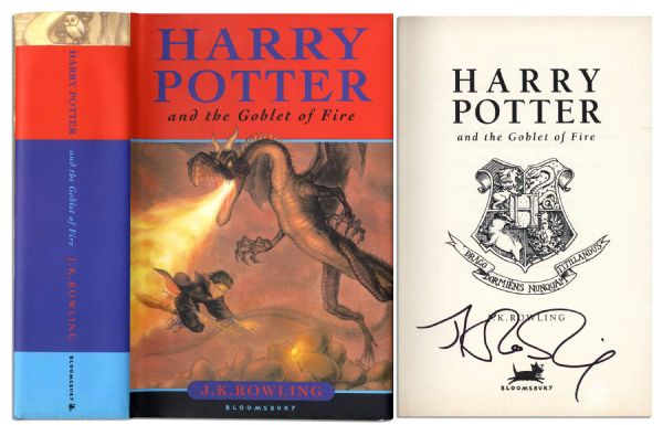 J.K. Rowling Signed ''Harry Potter and the Goblet of Fire''