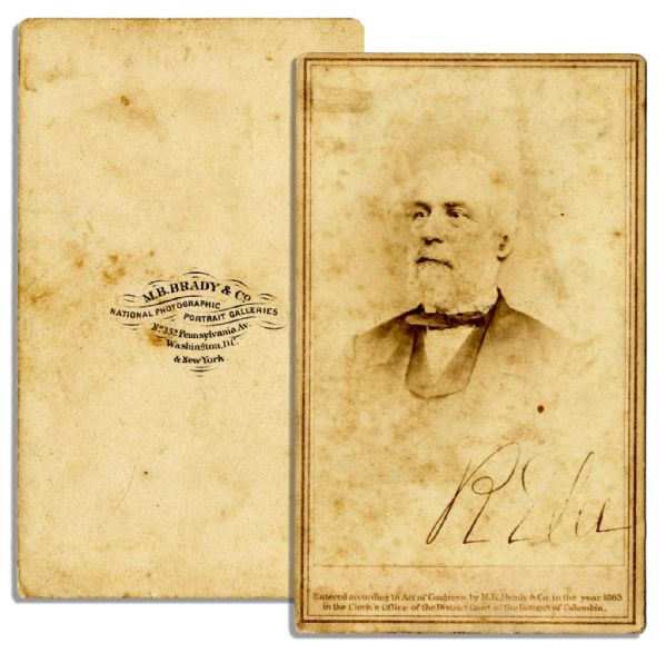 Signed Robert E. Lee CDV -- With Brady Backstamp