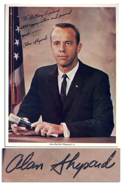 Alan Shepard 8'' x 10'' Signed Photo -- First American in Space