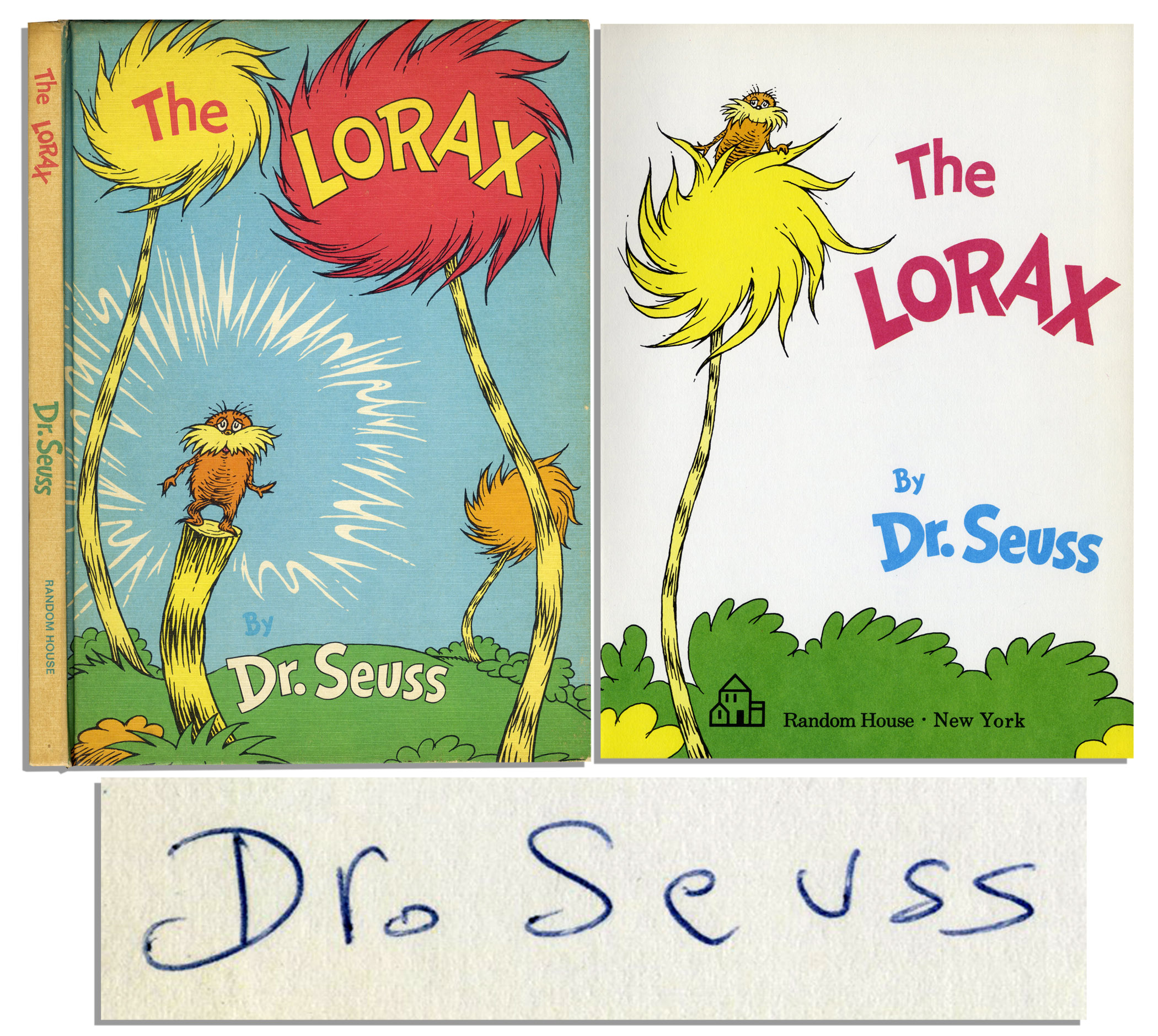 Dr. Seuss Autograph Very Rare ''The Lorax'' First Edition, First Printing Signed by Dr. Seuss