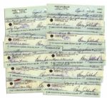 Lot of 10 Barry Goldwater Checks Signed From 1986
