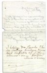 Confederate General James Longstreet Autograph Letter Signed -- Written With His Left Hand After Losing Use of the Right Arm in the Battle of the Wilderness -- 1865