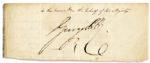 George IV Autograph as Prince Regent -- In the name & on the behalf of His Majesty -- 7.75 x 3 Document Fragment -- Very Good
