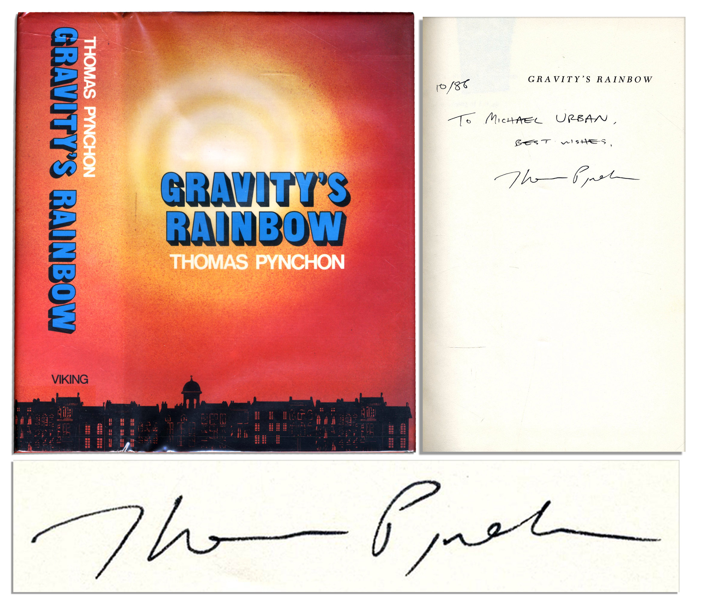 Thomas Pynchon autograph The Great Rarity of the Signed Book Trade -- A Thomas Pynchon ''Gravity's Rainbow'' Autographed 1st Edition, 1st Printing -- With PSA/DNA COA