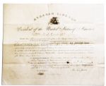 Abraham Lincoln Document Signed During the Civil War -- 1862