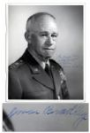 General Omar Bradley Signed 8 x 10 Glossy Army Photo -- 1957 -- To Kayo Roy / With best wishes / Omar Bradley -- Near Fine