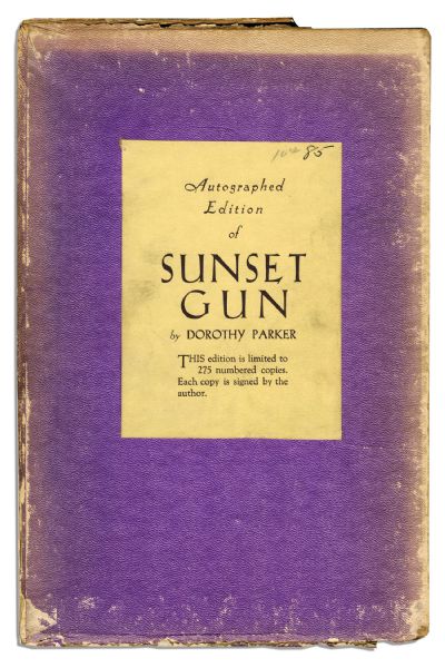 Dorothy Parker Signed ''Sunset Gun'' Limited Edition -- With Scarce Original Slipcase