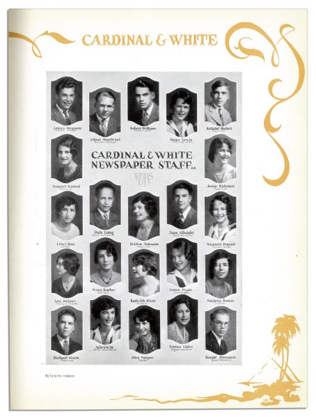 High School Yearbook From Richard Nixon's Senior Year at Whittier Union High School