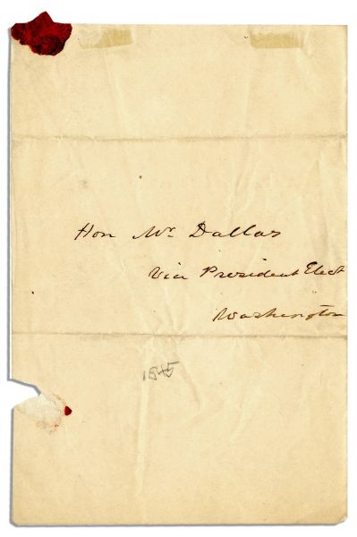 President John Tyler 1845 Invitation to the White House