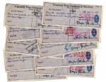 Douglas Fairbanks, Sr. April 1936 Single Signed Checks -- Lot of 10