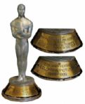 Academy Awards Miniature Oscar From 1935 -- Produced by Columbia Pictures to Celebrate It Happened One Night & Given to Columbia Stars That Night