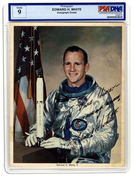 Rare Astronaut Edward White Signed 8'' x 10'' Photo -- With PSA/DNA COA -- Strong, Bold Signature