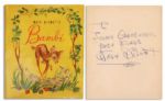 Walt Disney Signed 1942 Copy of Bambi -- With PSA/DNA COA