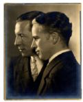 Early Charlie Chaplin & Ralph Barton Signed 8 x 10 Photo 