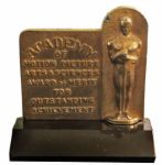 Vintage, Circa 1930s Tablet Academy Award -- "Lost" Academy Award Exchanged for the "Oscar" Statuette