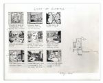 Vintage Print of Original Storyboard Art for Citizen Kane -- With Camera Instructions