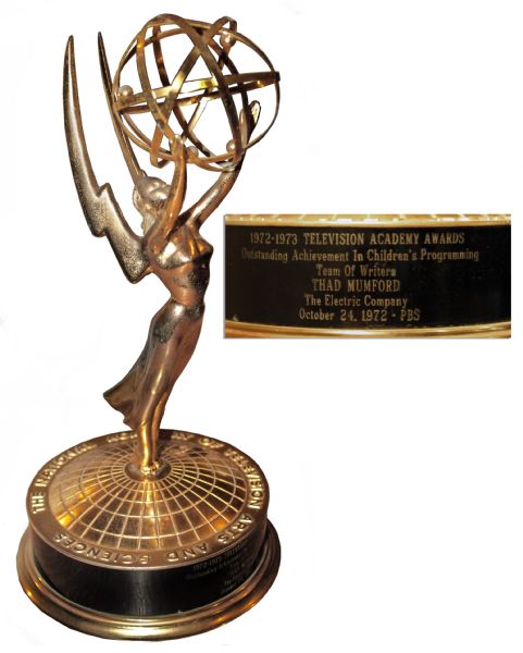 Emmy Statuette for 1972-1973 Season of ''The Electric Company'' Children's Program