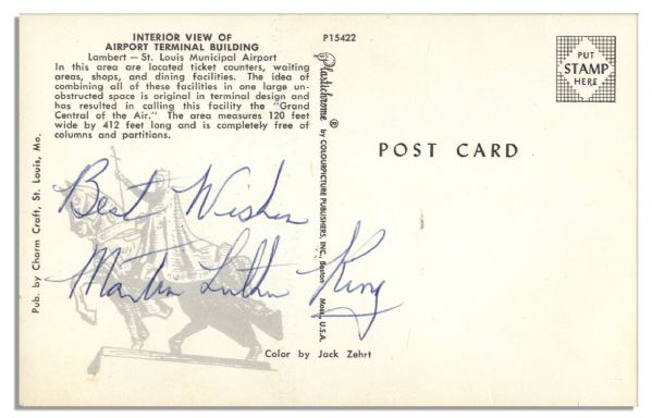 Postcard Signed by Martin Luther King