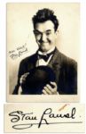 Young Stan Laurel Signed Photo