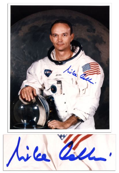 Apollo 11 Astronaut Michael Collins Signed 8'' x 10'' Photo