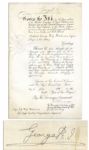 King George V Military Document Signed -- 1915 Distinguished Service Order