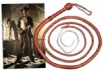 Indiana Jones Iconic Bullwhip Used By Harrison Ford in Raiders of the Lost Ark -- Original Prop Used in the Film