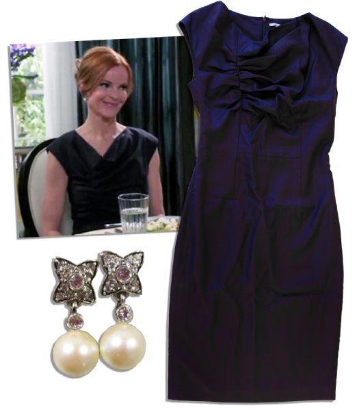 Dress & Earrings Worn by Marcia Cross on ''Desperate Housewives'' -- With ABC Studios COA
