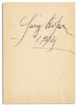 Gary Coopers Signature at the Apex of His Fame -- 1944 