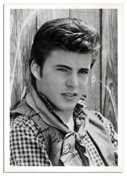 Ricky Nelson Signed Photo From 1959 Western Film ''Rio Bravo'' as a 19 Year-Old