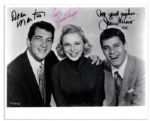 Dean Martin, Jerry Lewis & Janet Leigh Signed 10 x 8 Photo