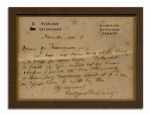Intriguing Rudyard Kipling Autograph Letter Signed -- Dear Dr...I have not been very well...let me know whether I could see Mrs. Fleming...