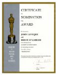 1993 Academy Award Nomination for The Fugitive Sound Effects Editing