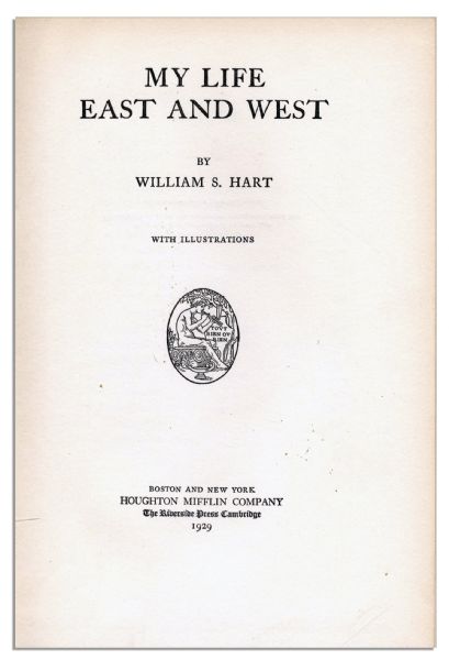 Western Film Star William S. Hart Signs His Autobiography