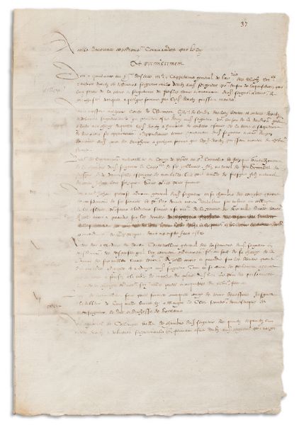 King Charles IX of France 1567 Document Signed -- Boy King Here Signs at Age 17
