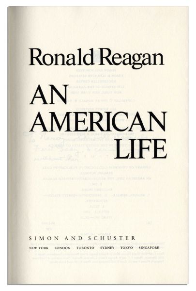 Ronald Reagan Signed ''An American Life'' Special Limited Edition -- Housed in Luxury Oak Case With Audiotapes