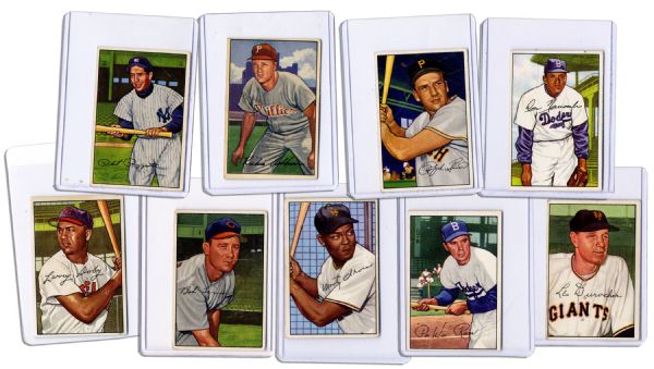 1952 Bowman Set of 252 Cards -- Featuring Stan Musial, Bob Feller, Larry ''Yogi'' Berra, Duke Snider, Roy Campanella, Warren Spahn, Robin Roberts, Casey Stengel & More