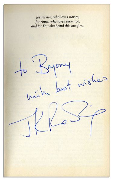 J.K. Rowling Signed First Edition, First Printing of ''Harry Potter and the Philosopher's Stone'' -- With PSA/DNA COA