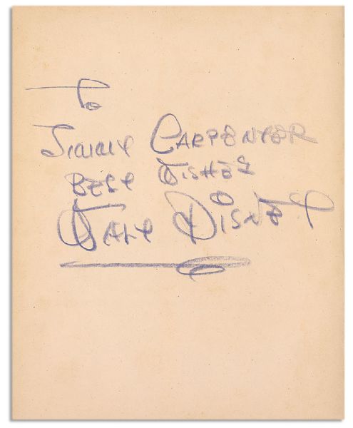 Walt Disney Signed 1942 Copy of ''Bambi'' -- With PSA/DNA COA