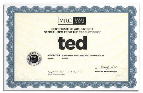 Mila Kunis Dress & Shoes Worn in 2012 Film, ''Ted'' -- With MRC Studio COA