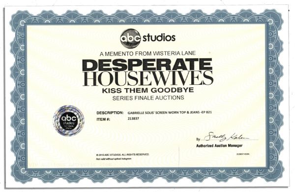 Top & Pants Worn by Eva Longoria on ''Desperate Housewives'' -- With ABC Studios COA