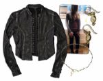 Hip Leather Jacket & Gold Jewelry Screen-Worn by Mila Kunis in the 2012 Film Ted