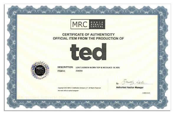 Original Pink Top Screen-Worn by Mila Kunis in the 2012 Film ''Ted''
