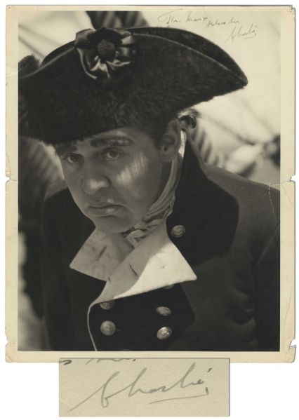 Charles Laughton 11'' x 14'' Signed Photo From the 1935 MGM Film ''Mutiny on the Bounty'' -- With Inscription to Co-Star Mamo Clark