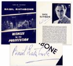 Basil Rathbone Signed Program From a 1957 Stage Production